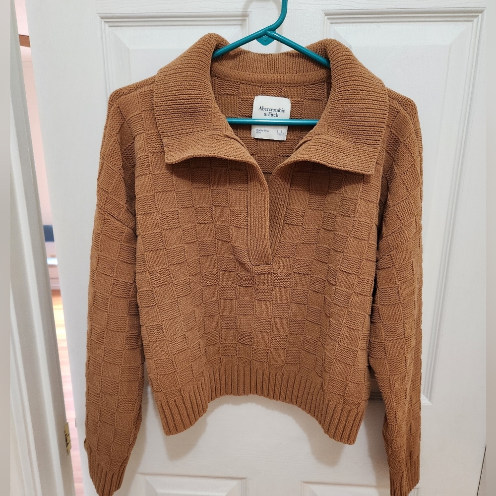 Abercrombie & Fitch Women's Brown Cowl Neck Sweater